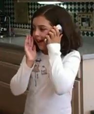 8 year old girl on cellphone