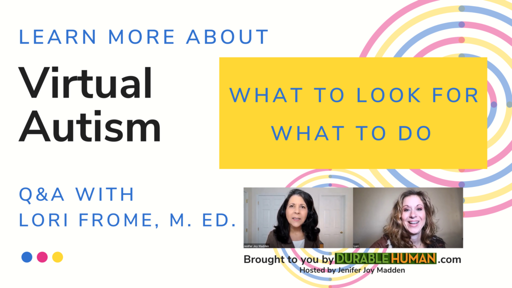Webinar Welcome Page "Virtual Autism. What to Look For. What to Do."