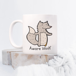 Wake up with Aware Wolf Mug